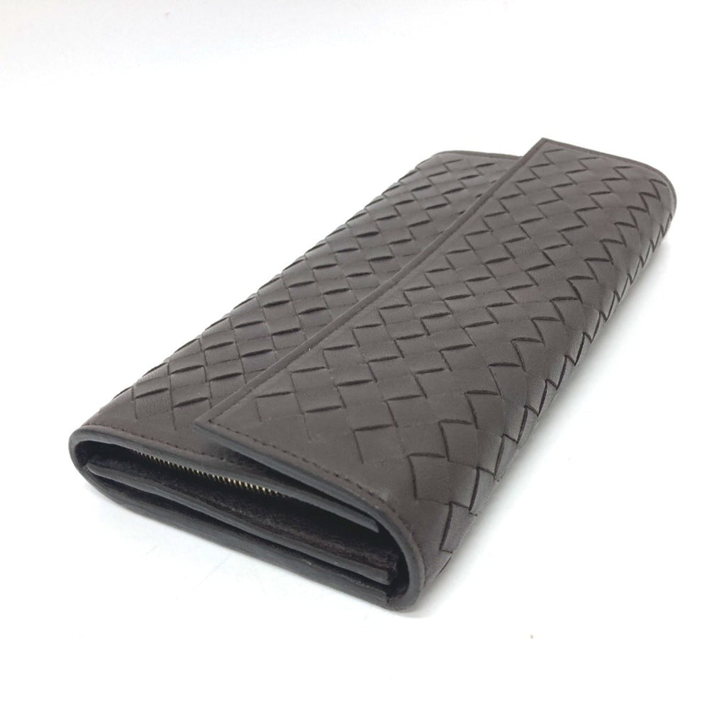 Bottega Veneta Brown Leather Long Wallet (Bi-Fold) (Pre-Owned)