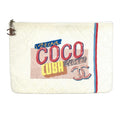 Chanel Blue Pink White Canvas Clutch Bag Pouch (Pre-Owned)
