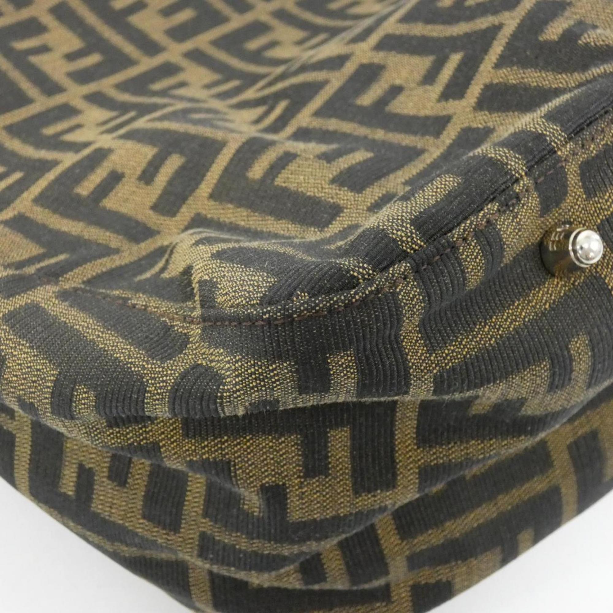 Fendi Brown Canvas Handbag (Pre-Owned)