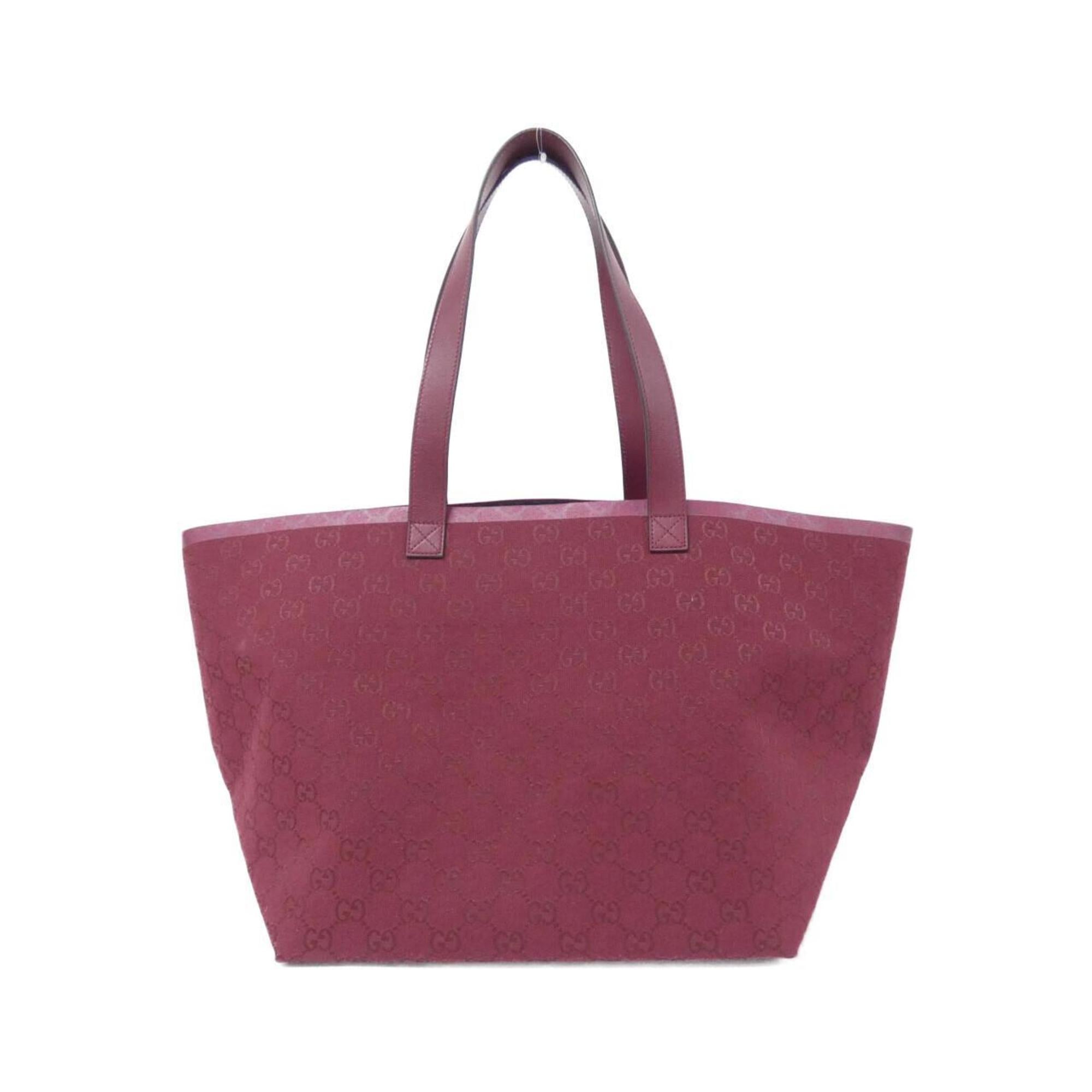 Gucci Bordeaux Red Color Gg Canvas Handbag (Pre-Owned)