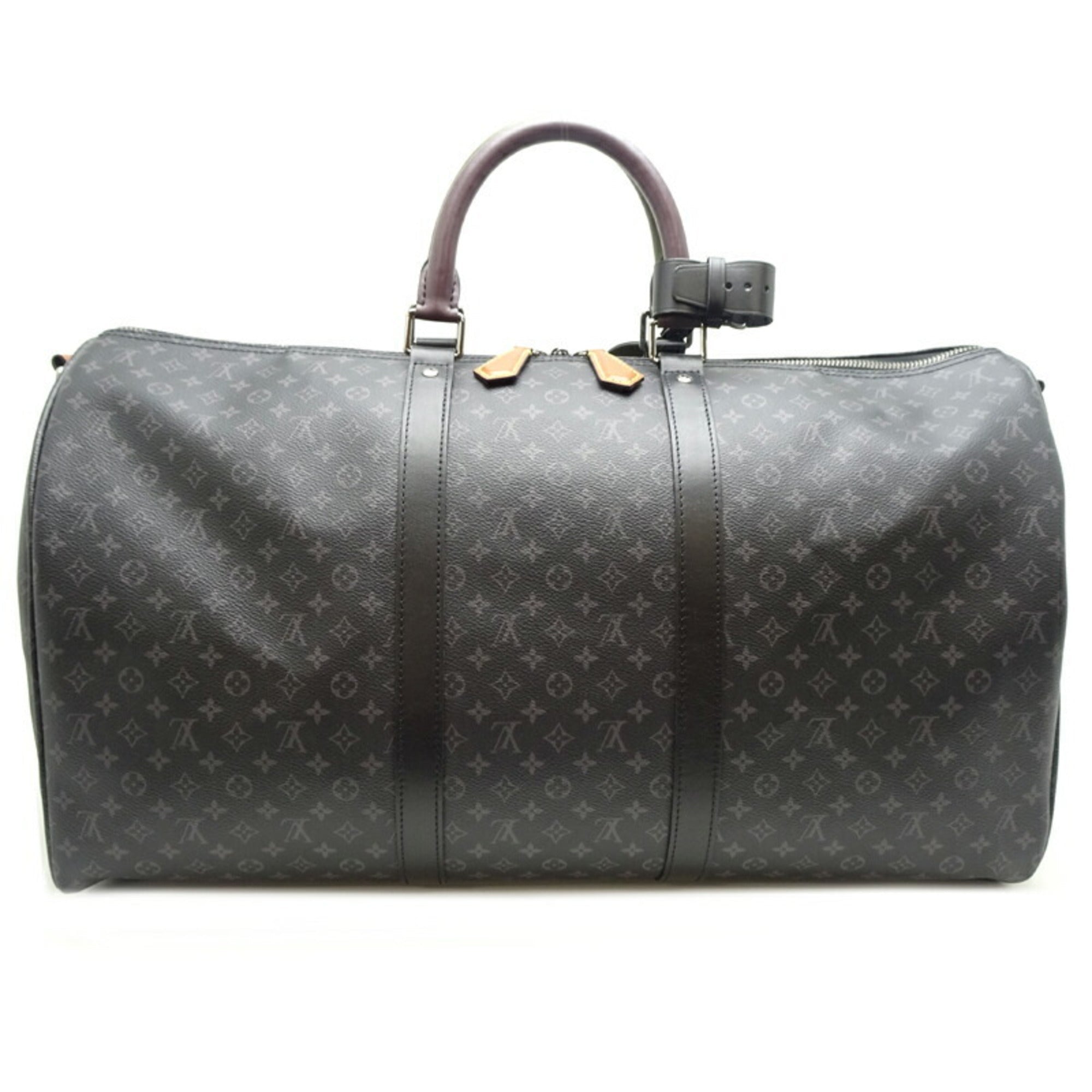 Louis Vuitton Collection Black Brown Green Monogram Eclipse Boston Bag (Pre-Owned)
