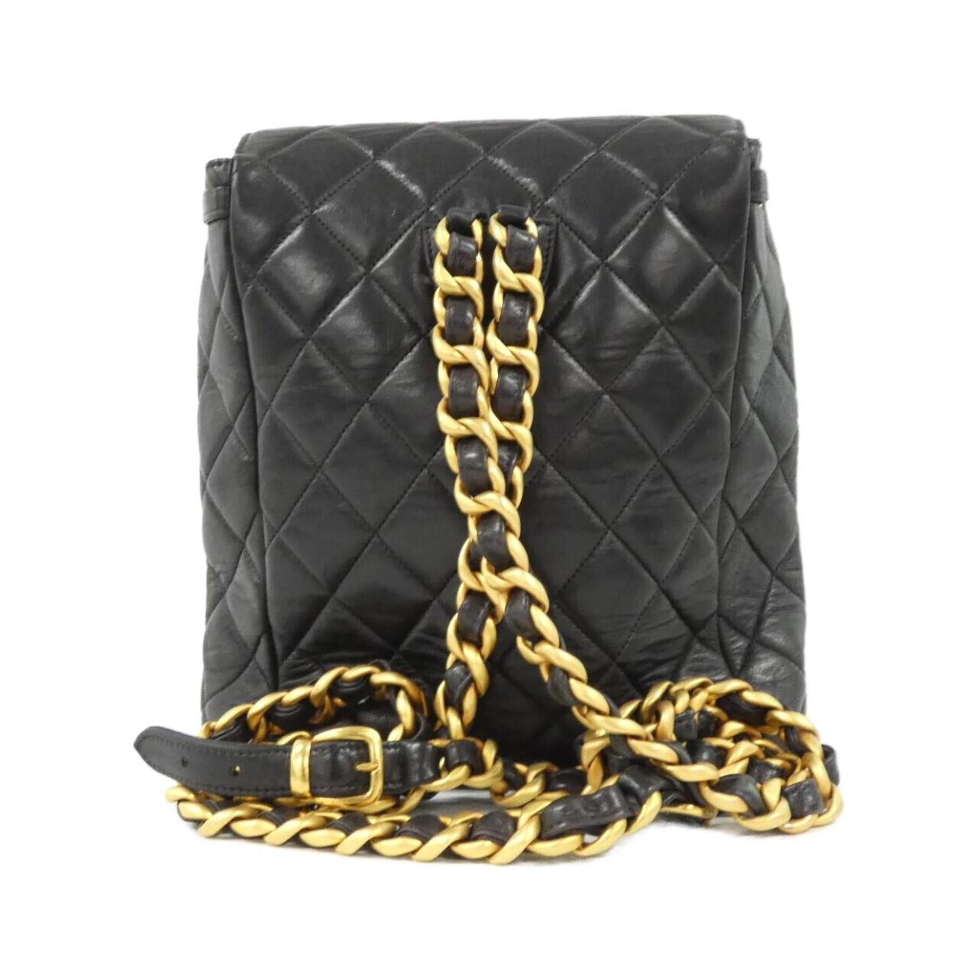 Chanel Black Leather Backpack (Pre-Owned)