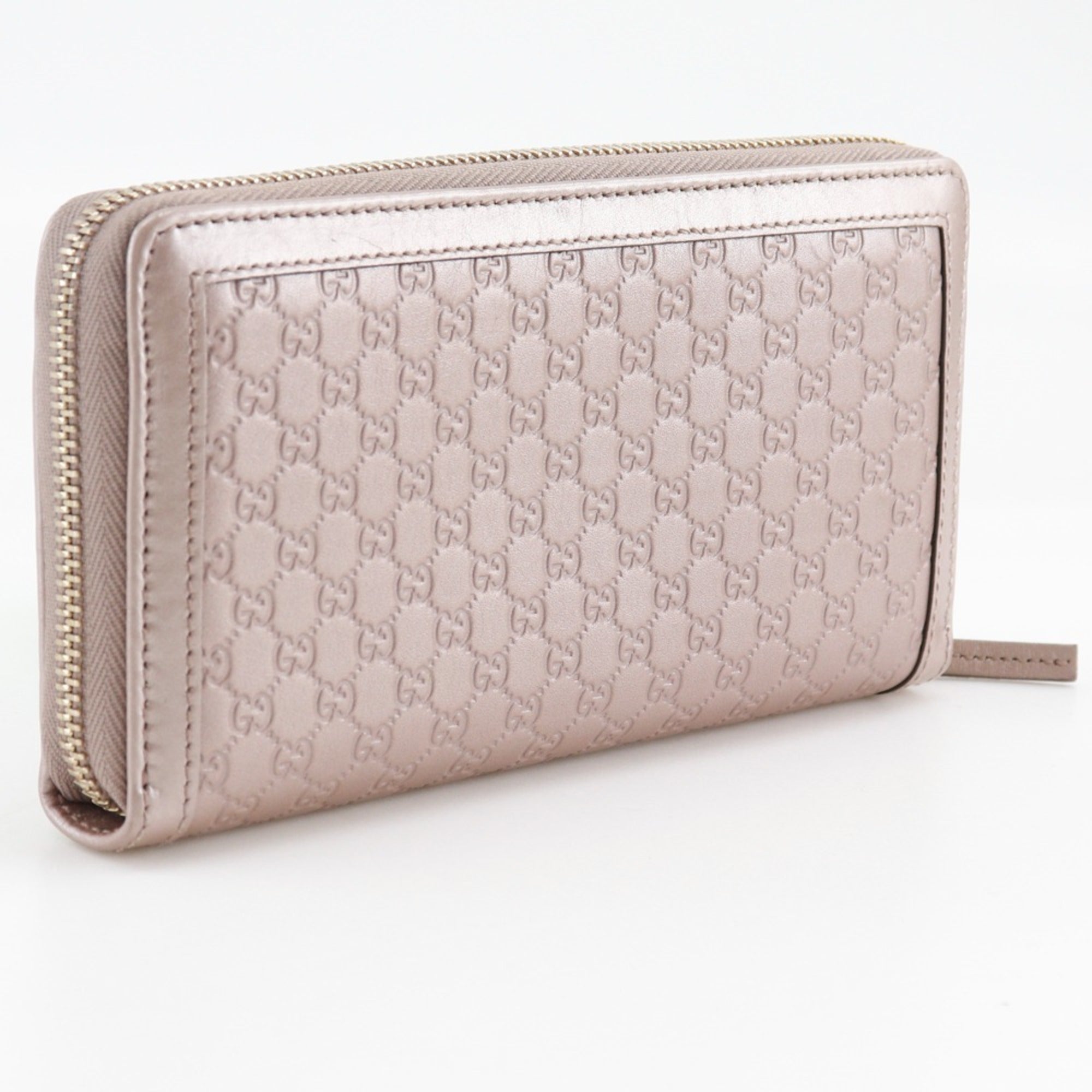 Gucci Pink Gg Leather Long Wallet (Bi-Fold) (Pre-Owned)