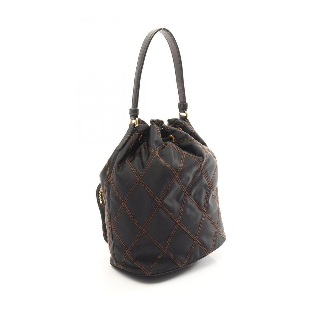 Prada Black Nylon Saffiano Triangle Handbag (Pre-Owned)