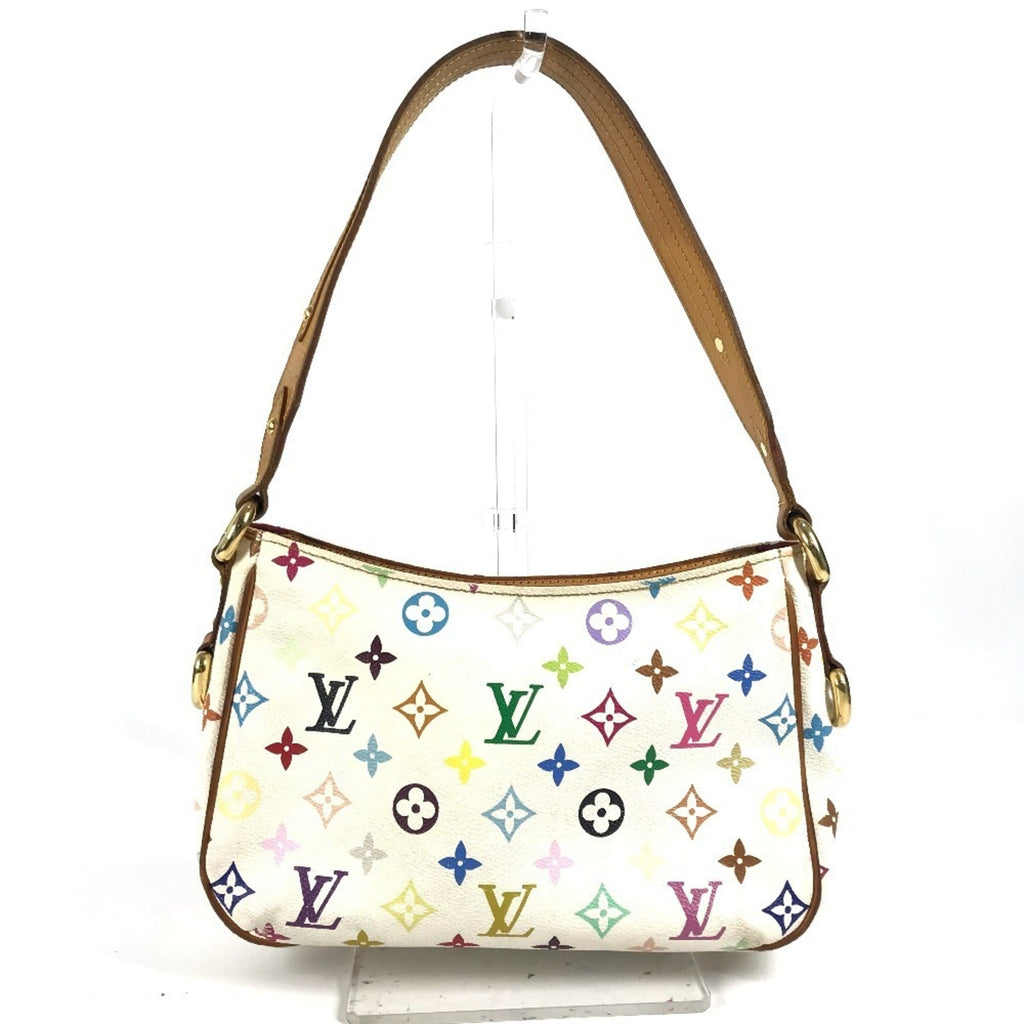 Louis Vuitton White Coated Canvas Shoulder Bag (Pre-Owned)