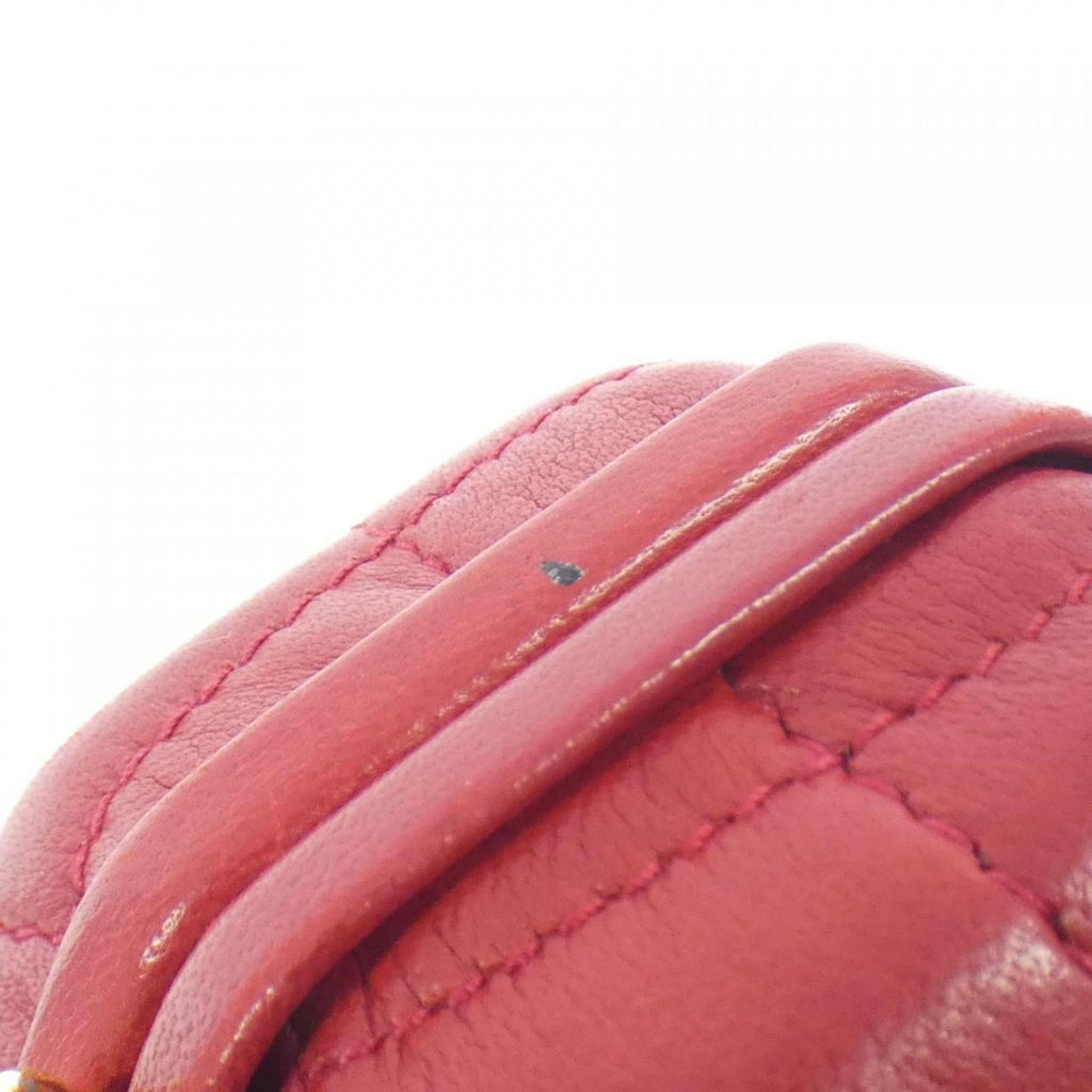 Chanel Red Color Leather Shoulder Bag (Pre-Owned)
