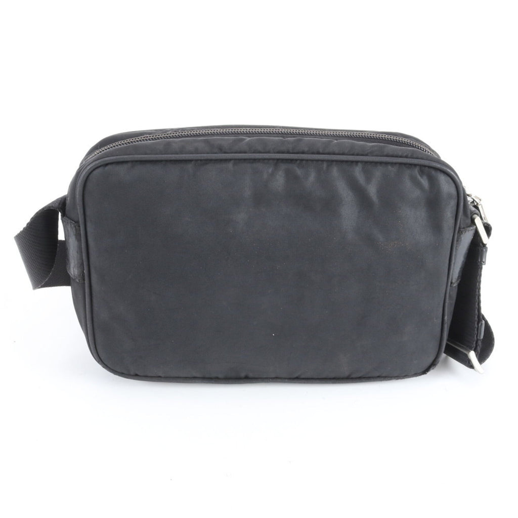 Prada Black Nylon Leather Shoulder Bag (Pre-Owned)