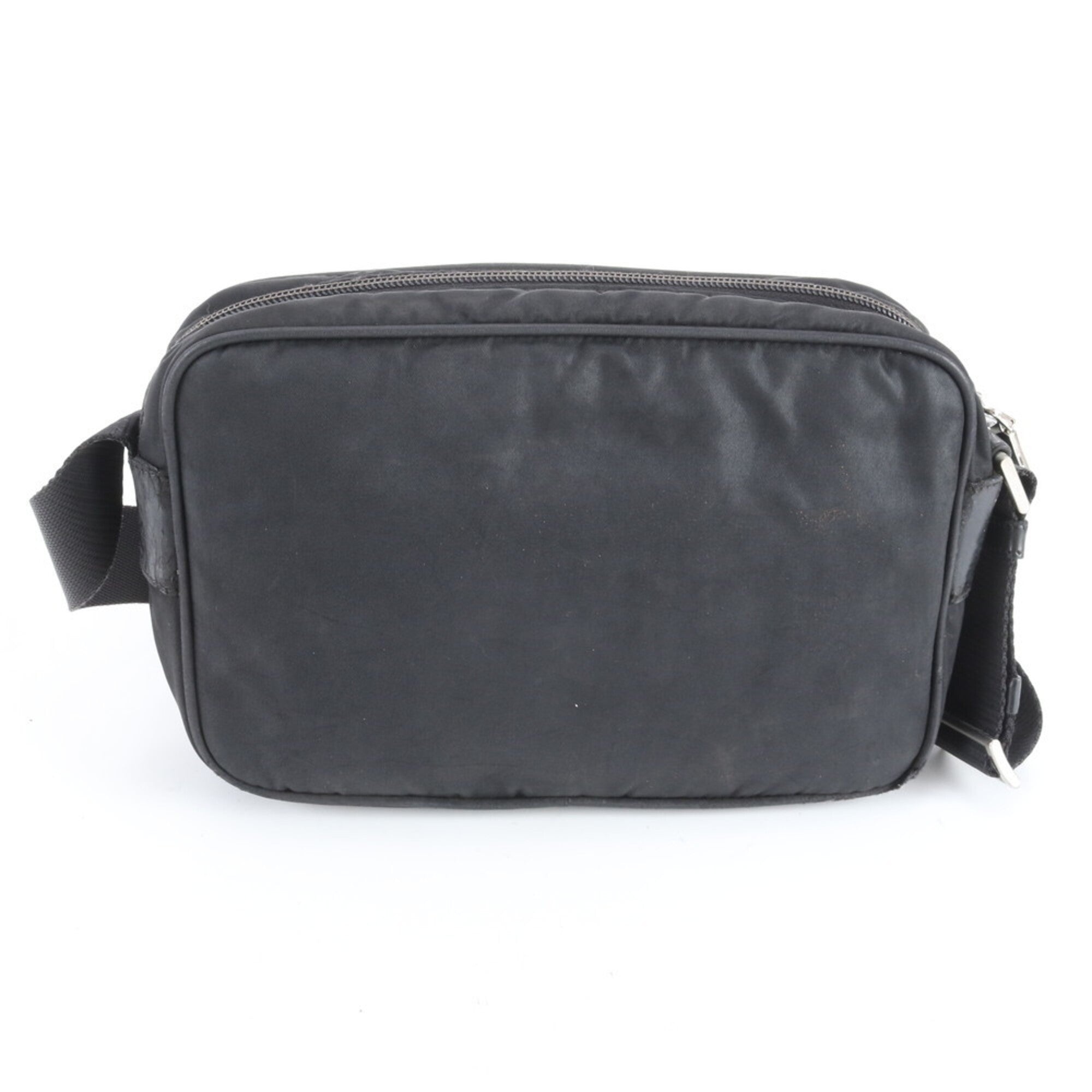 Prada Black Nylon Leather Shoulder Bag (Pre-Owned)