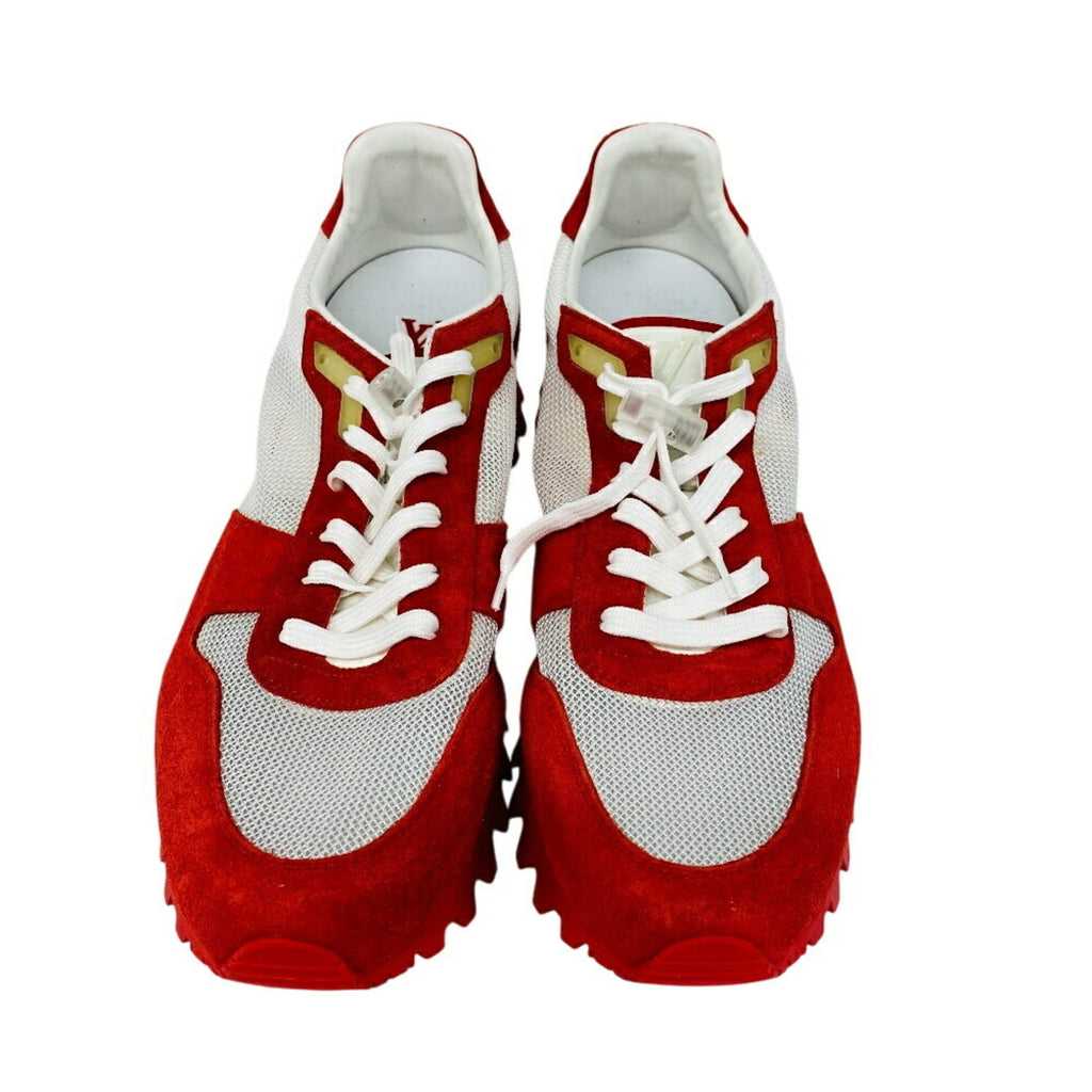 Louis Vuitton Red Color White Sneakers (Pre-Owned)