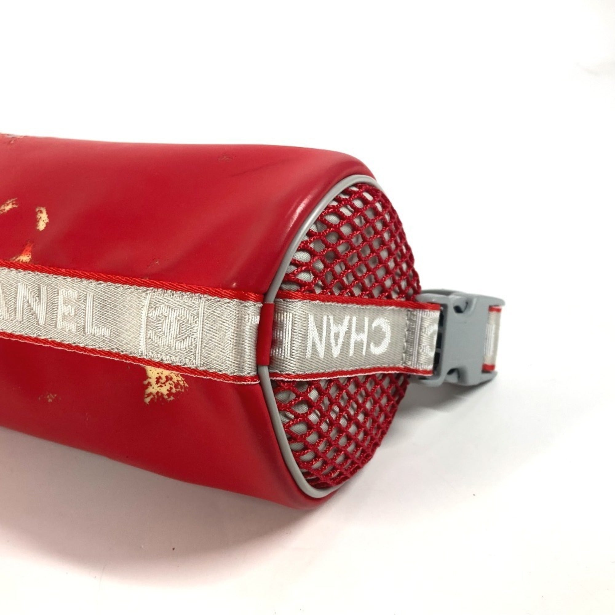 Chanel Sport Red Color White Rubber Handbag (Pre-Owned)