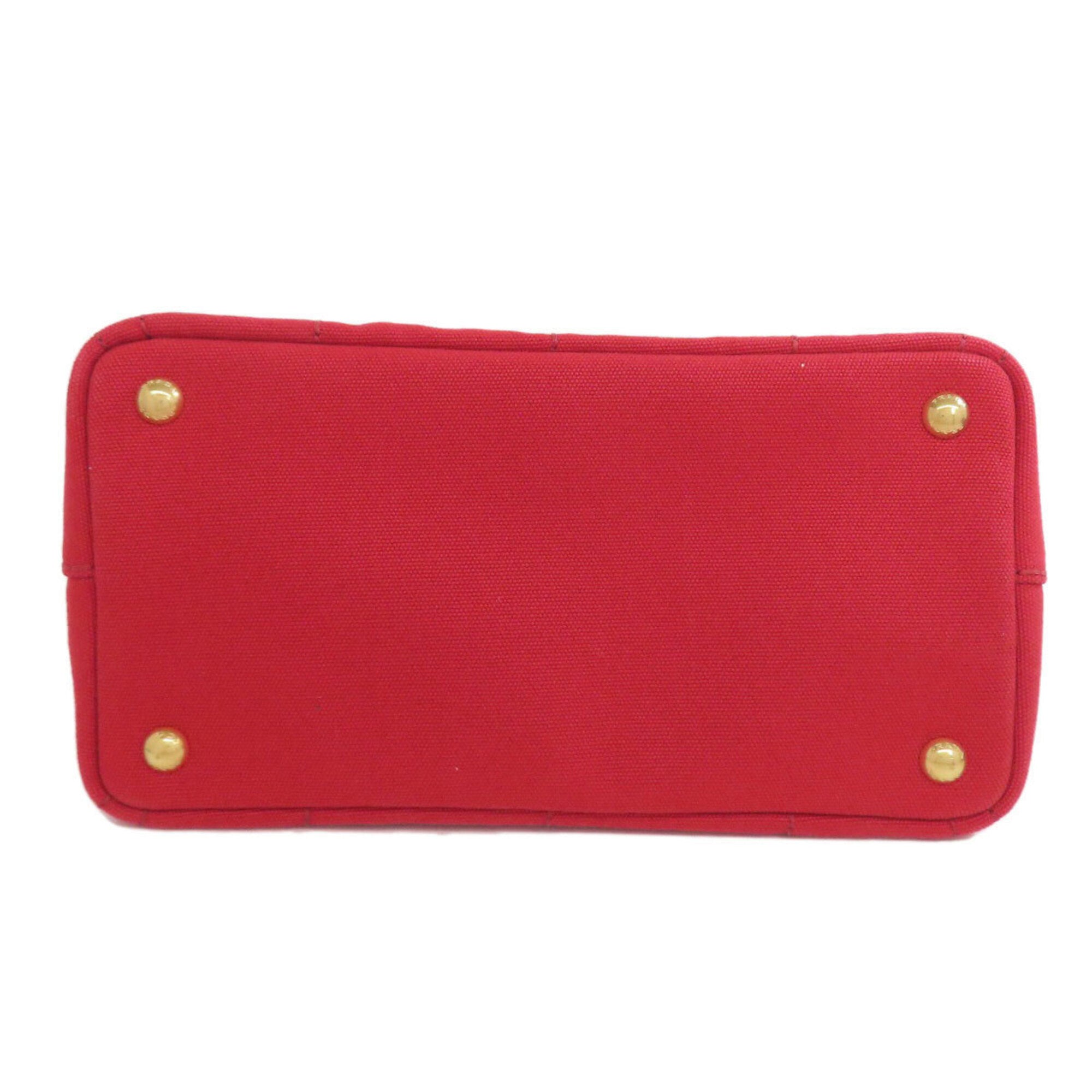 Prada Red Color Canapa Handbag (Pre-Owned)