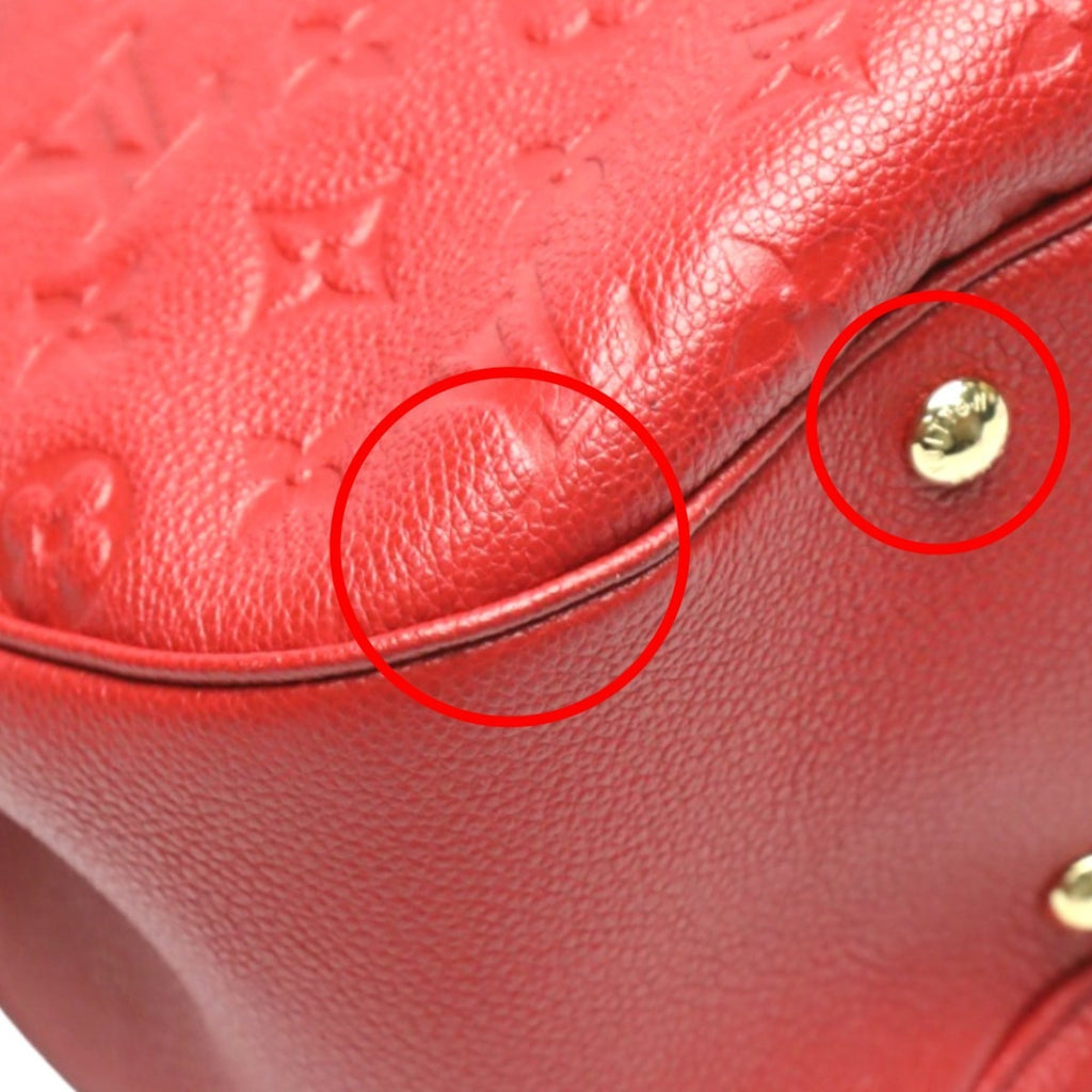 Louis Vuitton Red Color Monogram Empreinte Handbag (Pre-Owned)