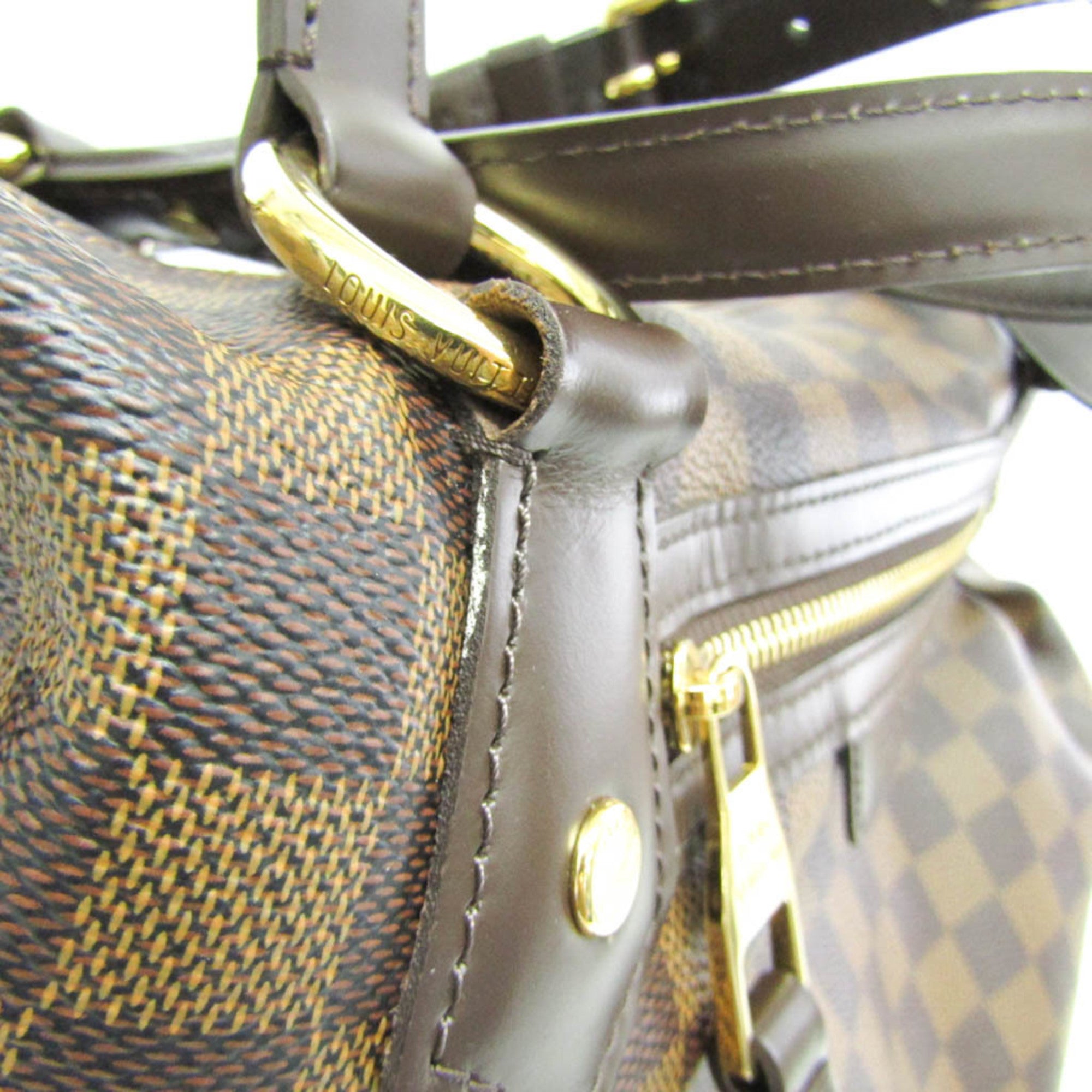 Louis Vuitton Damier Ebene Damier Canvas Handbag Shoulder Bag (Pre-Owned)