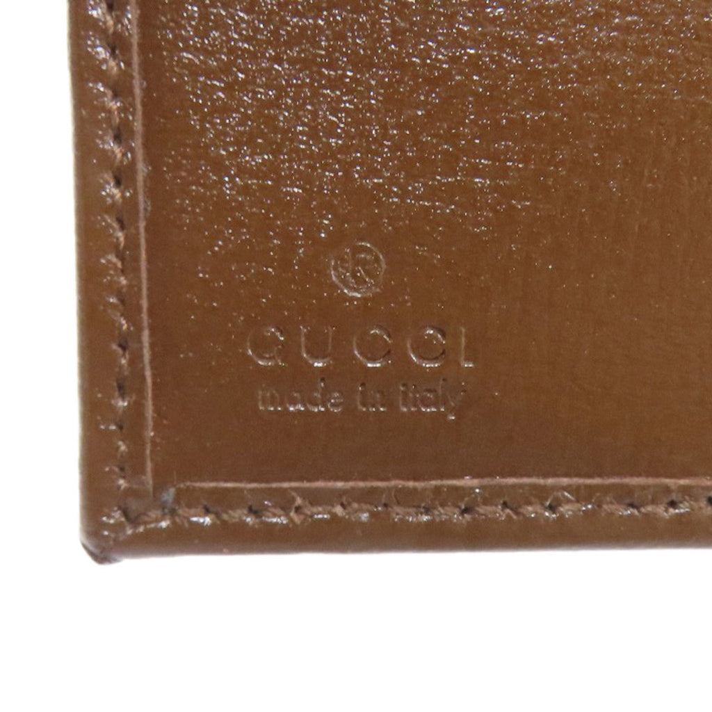 Gucci Brown Canvas Leather Wallet (Bi-Fold) (Pre-Owned)