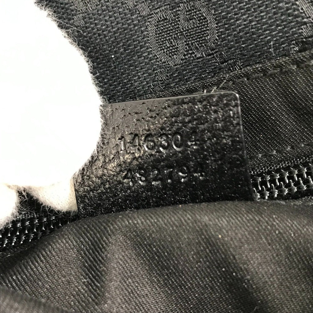 Gucci Black Gg Canvas Leather Fanny Pack (Pre-Owned)