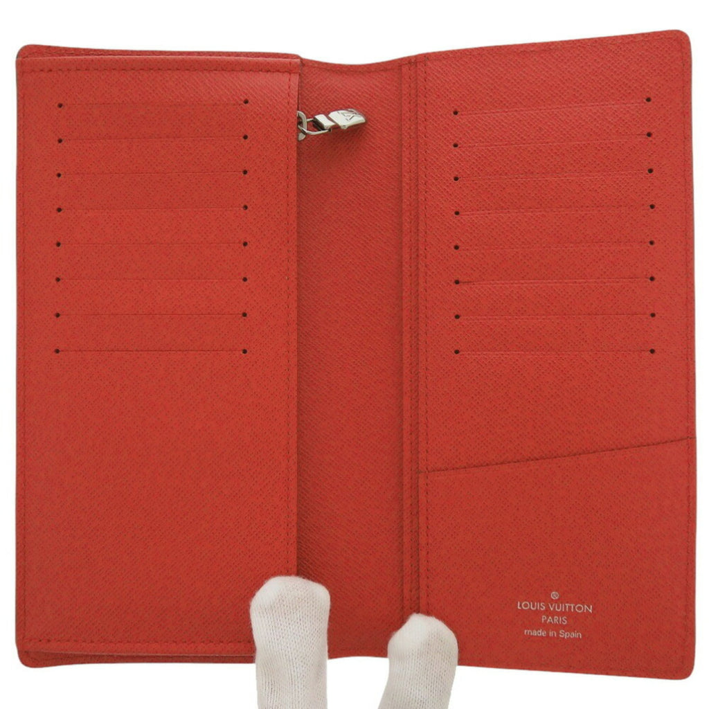 Louis Vuitton Red Color Epi Leather Long Wallet (Bi-Fold) (Pre-Owned)