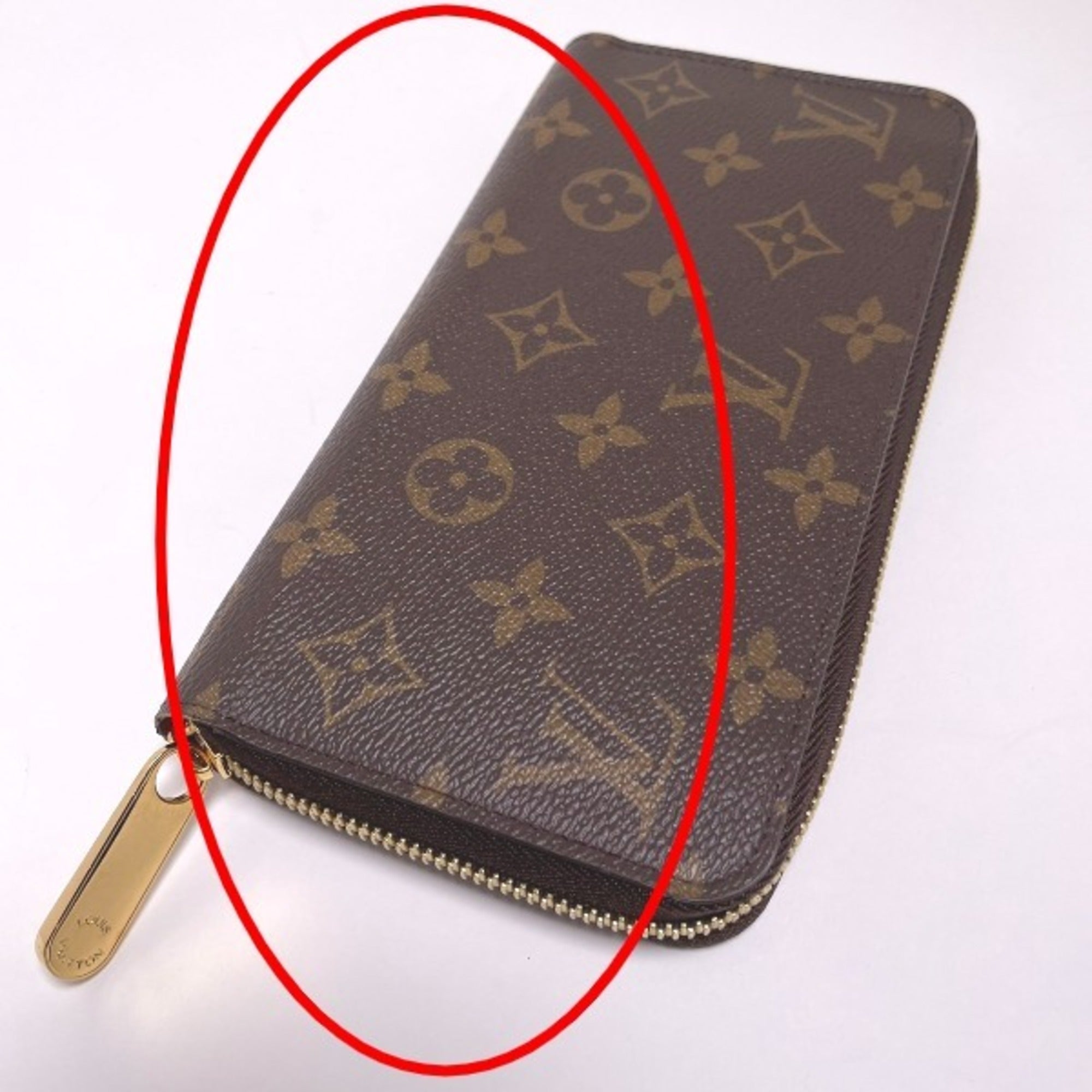 Louis Vuitton Brown Fuchsia Monogram Long Wallet (Bi-Fold) (Pre-Owned)