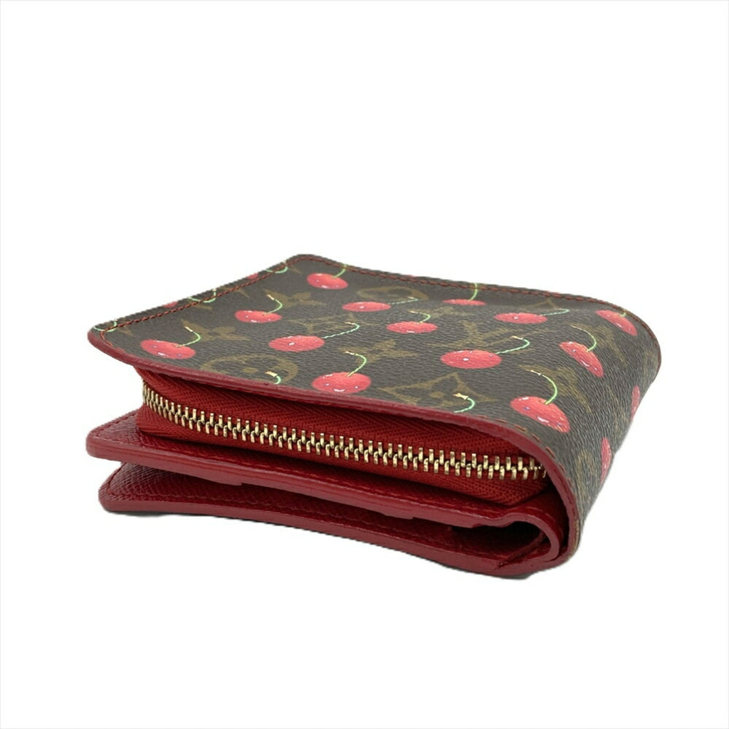 Louis Vuitton Brown Monogram Cherry Leather Wallet (Bi-Fold) (Pre-Owned)
