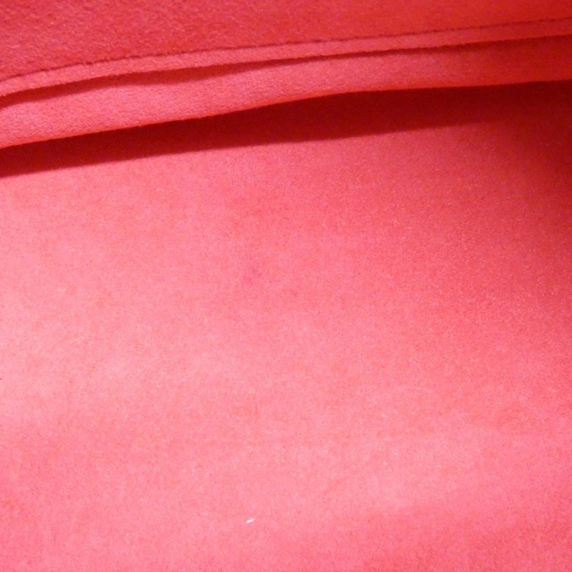 Louis Vuitton Monogram Marron Rose Litchi Coated Canvas Leather Handbag (Pre-Owned)