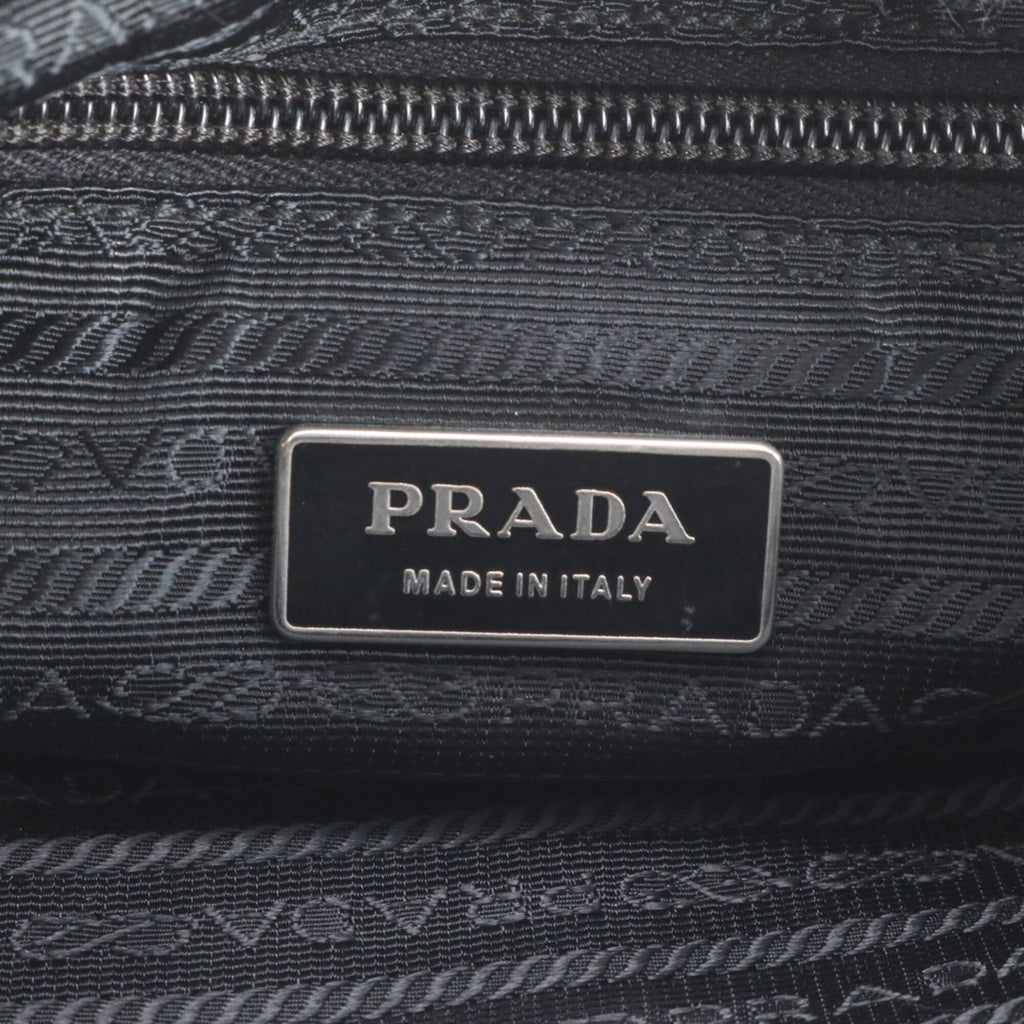 Prada Black Nylon Leather Shoulder Bag (Pre-Owned)