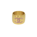 Chanel Gold Pink Gold Metal Band Ring (Pre-Owned)