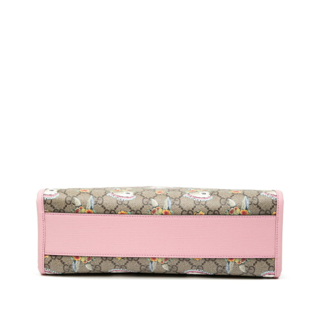 Gucci Beige Multi-Color Pink Pvc Leather Handbag Shoulder Bag (Pre-Owned)