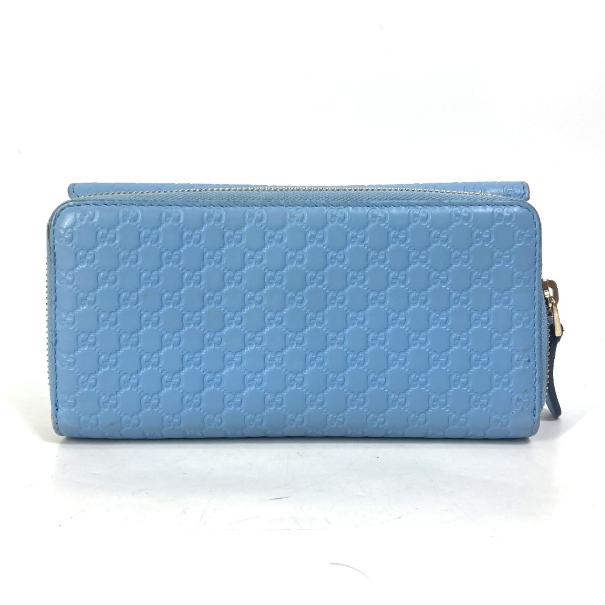 Gucci Blue Leather Long Wallet (Bi-Fold) (Pre-Owned)