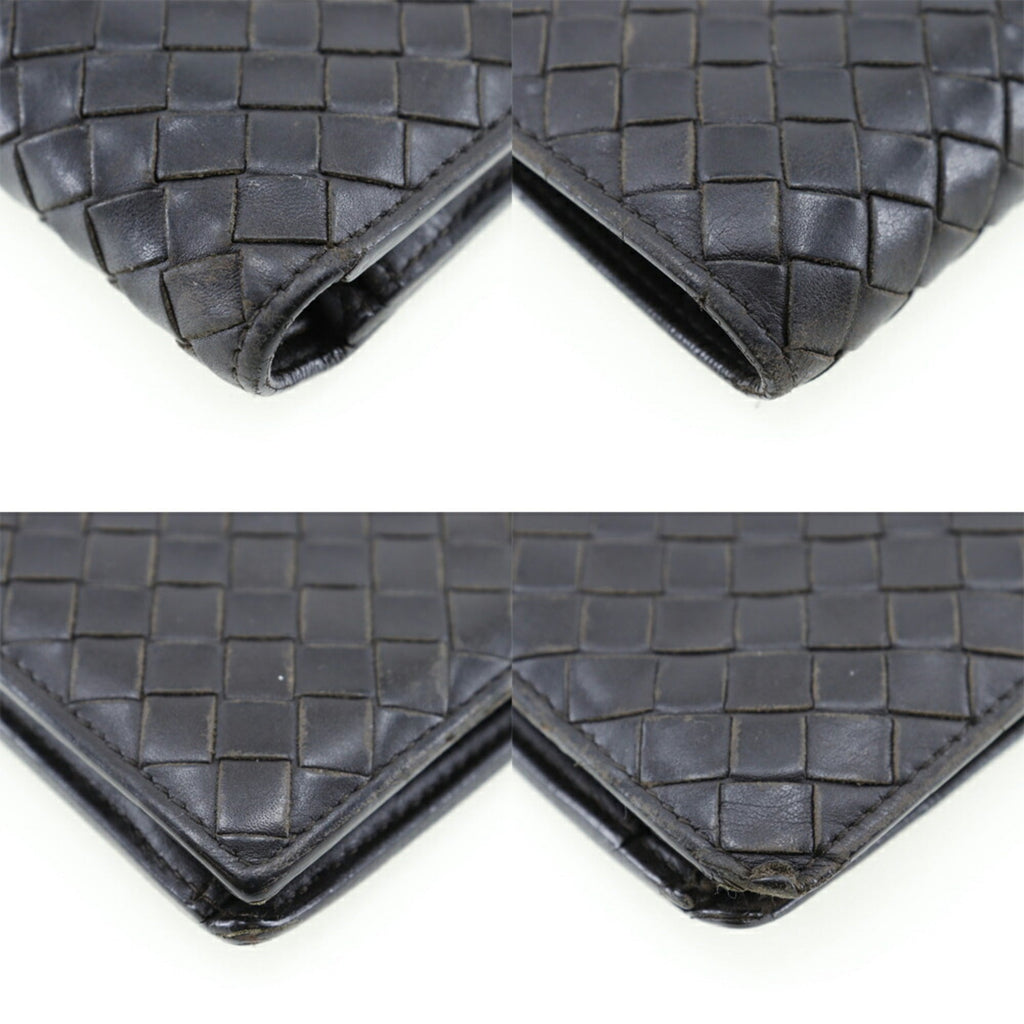 Bottega Veneta Intrecciato Dark Brown Leather Wallet (Bi-Fold) (Pre-Owned)