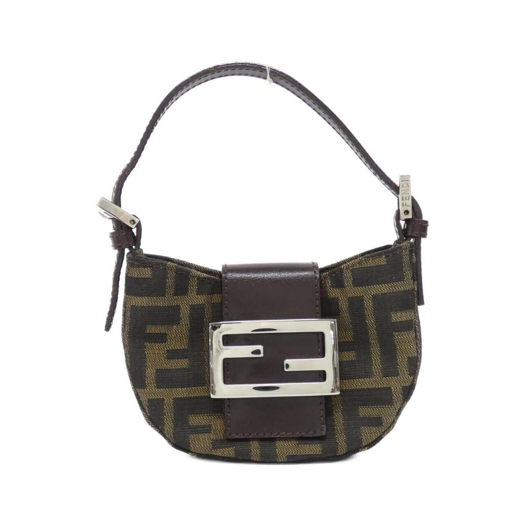 Fendi Silver Canvas Handbag (Pre-Owned)