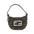 Fendi Silver Canvas Handbag (Pre-Owned)