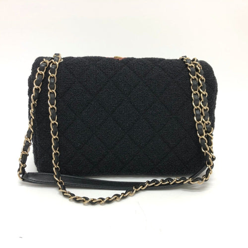 Chanel Black Canvas Shoulder Bag (Pre-Owned)