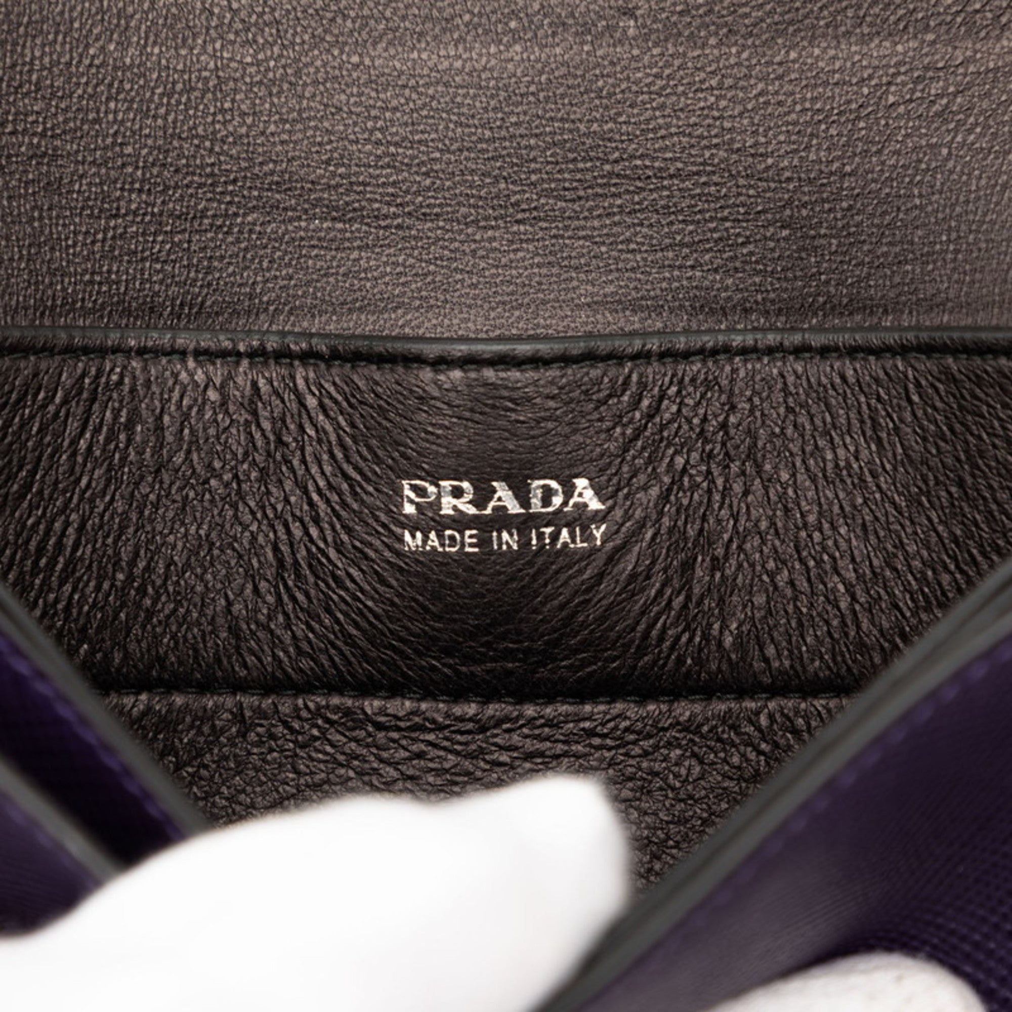 Prada Purple Leather Shoulder Bag (Pre-Owned)