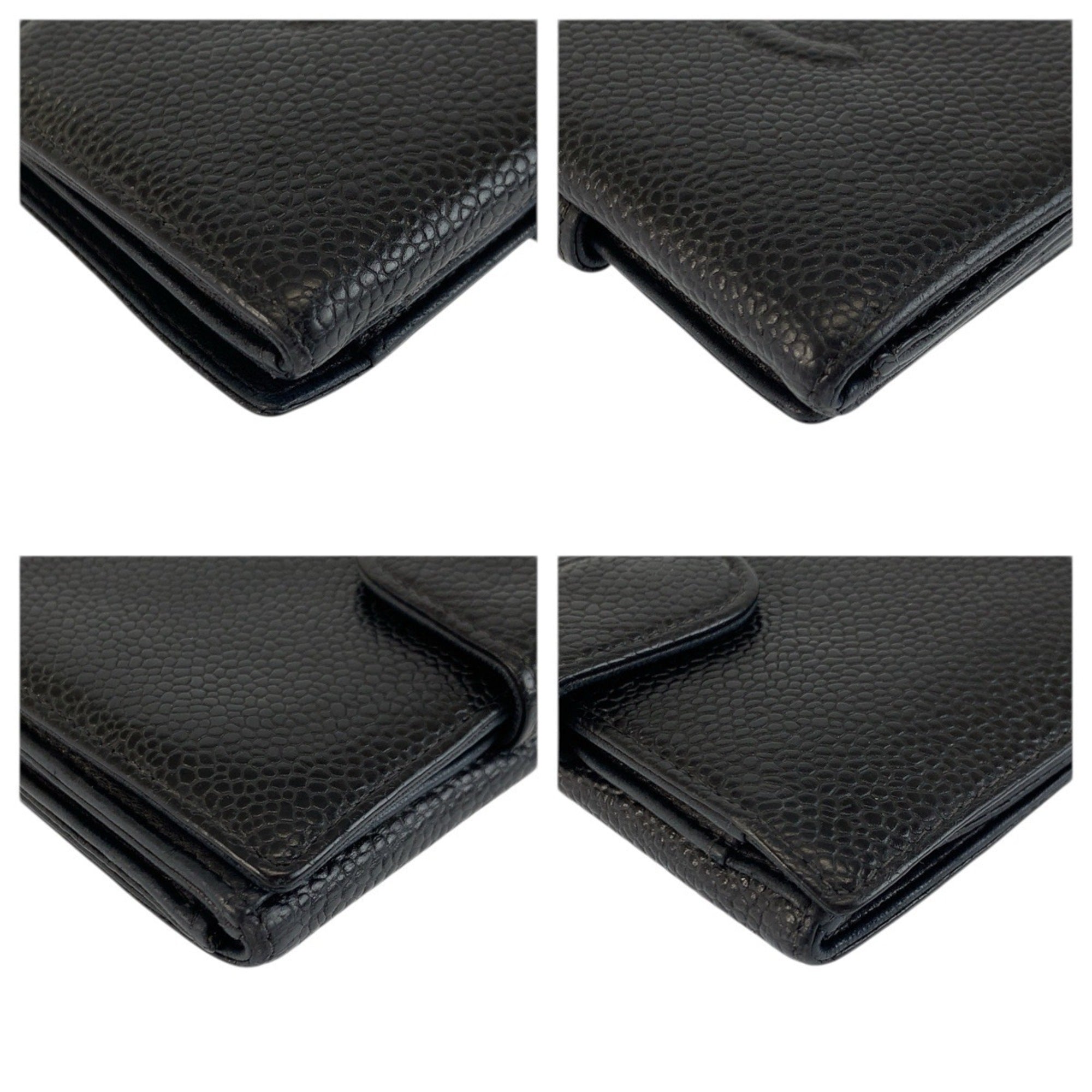 Chanel Black Leather Coin Purse/Coin Case (Pre-Owned)