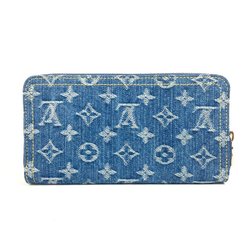 Louis Vuitton Monogram Denim Blue Long Wallet (Bi-Fold) (Pre-Owned)