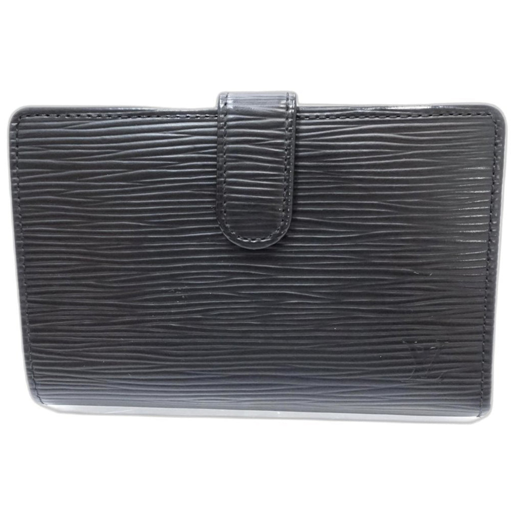 Louis Vuitton Noir Leather Wallet (Bi-Fold) (Pre-Owned)