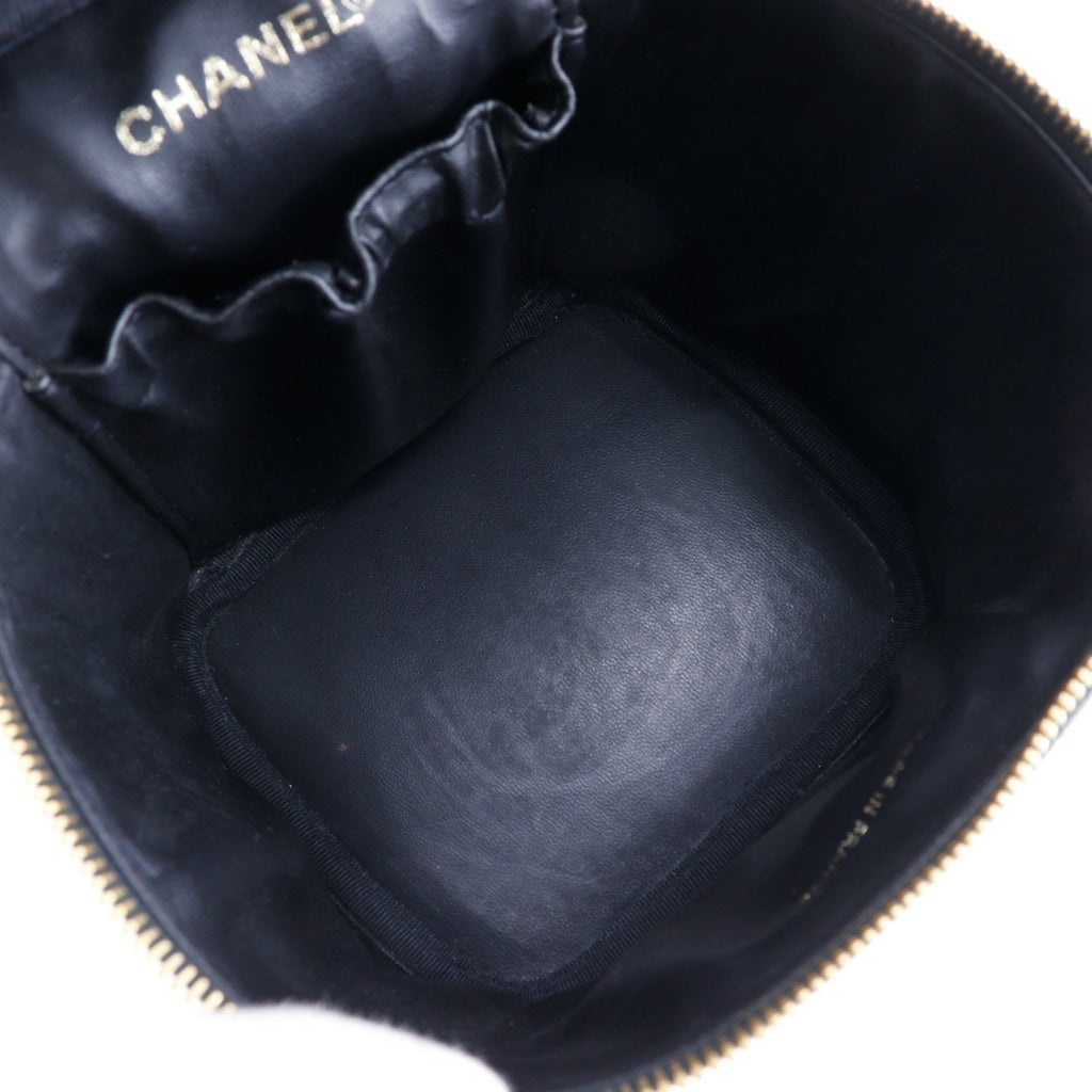 Chanel Black Caviar Leather Handbag Pouch (Pre-Owned)