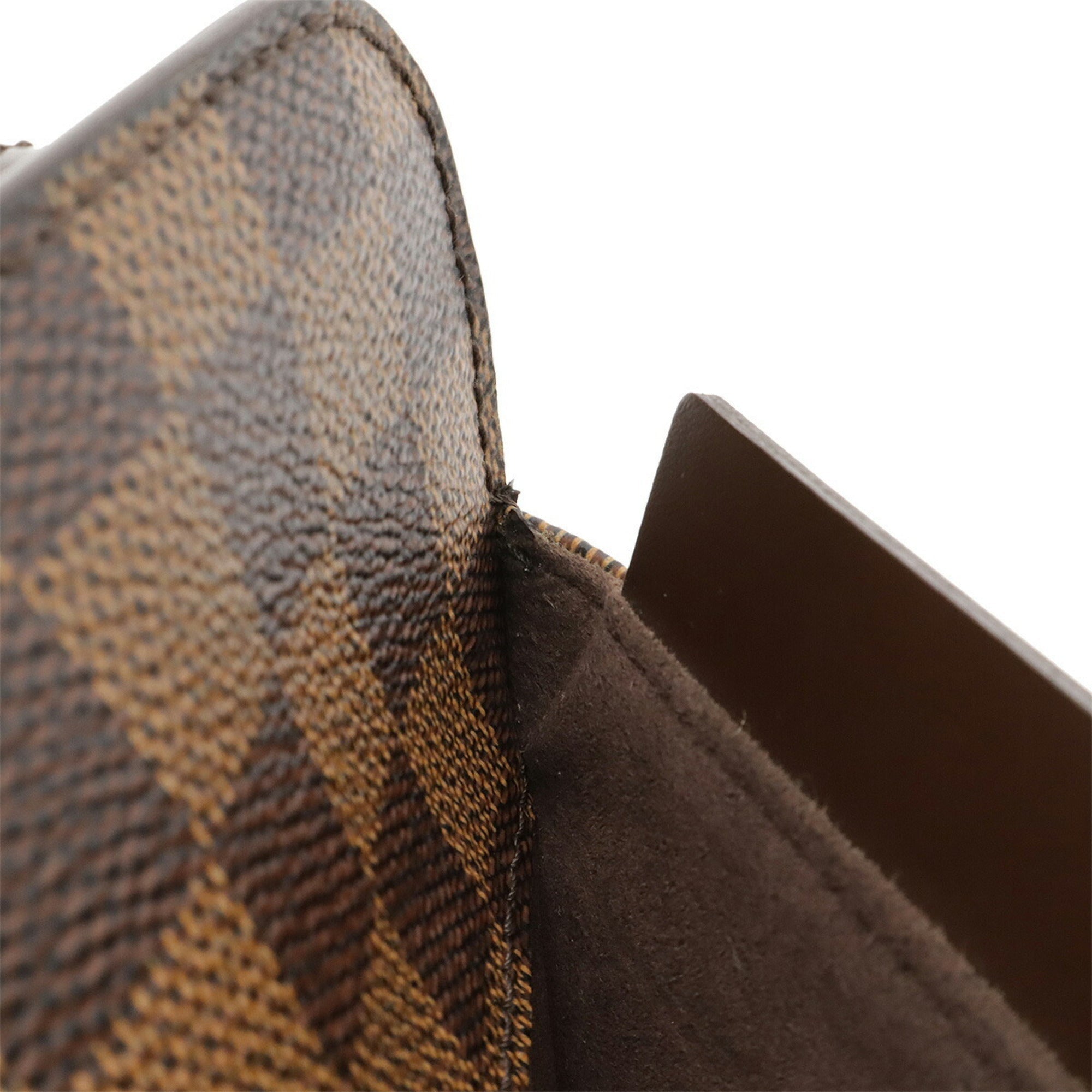 Louis Vuitton Damier Brown Damier Canvas Pvc Clutch Bag (Pre-Owned)