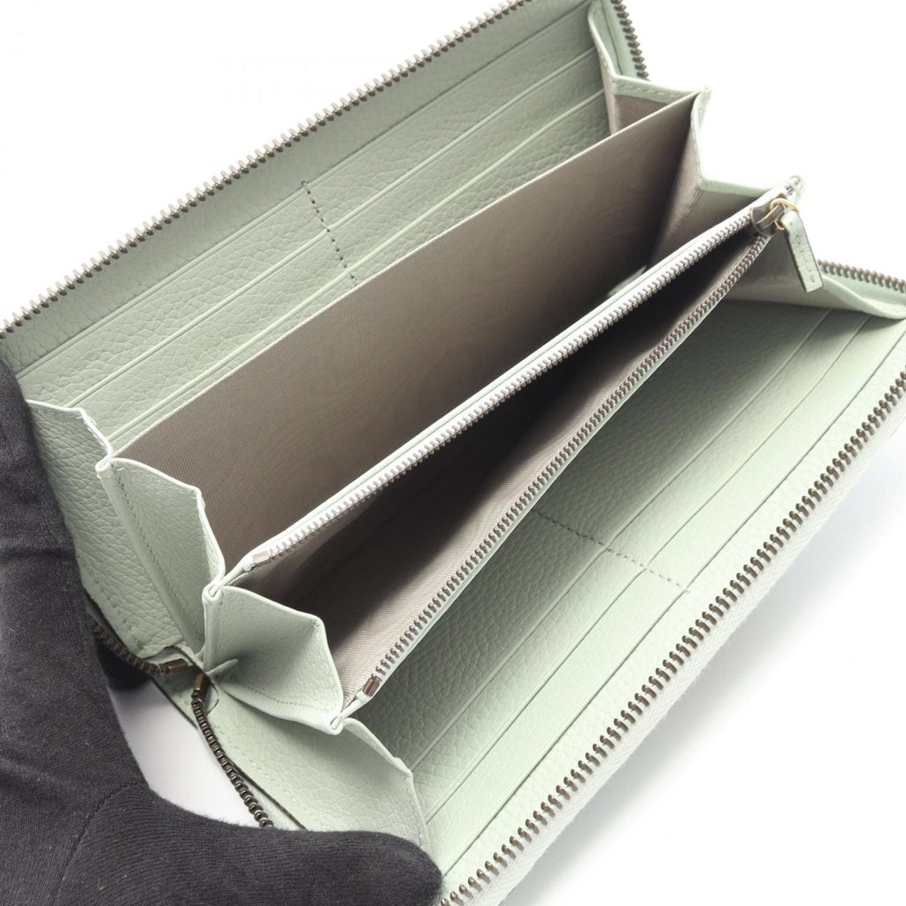 Gucci Green Leather Long Wallet (Bi-Fold) (Pre-Owned)