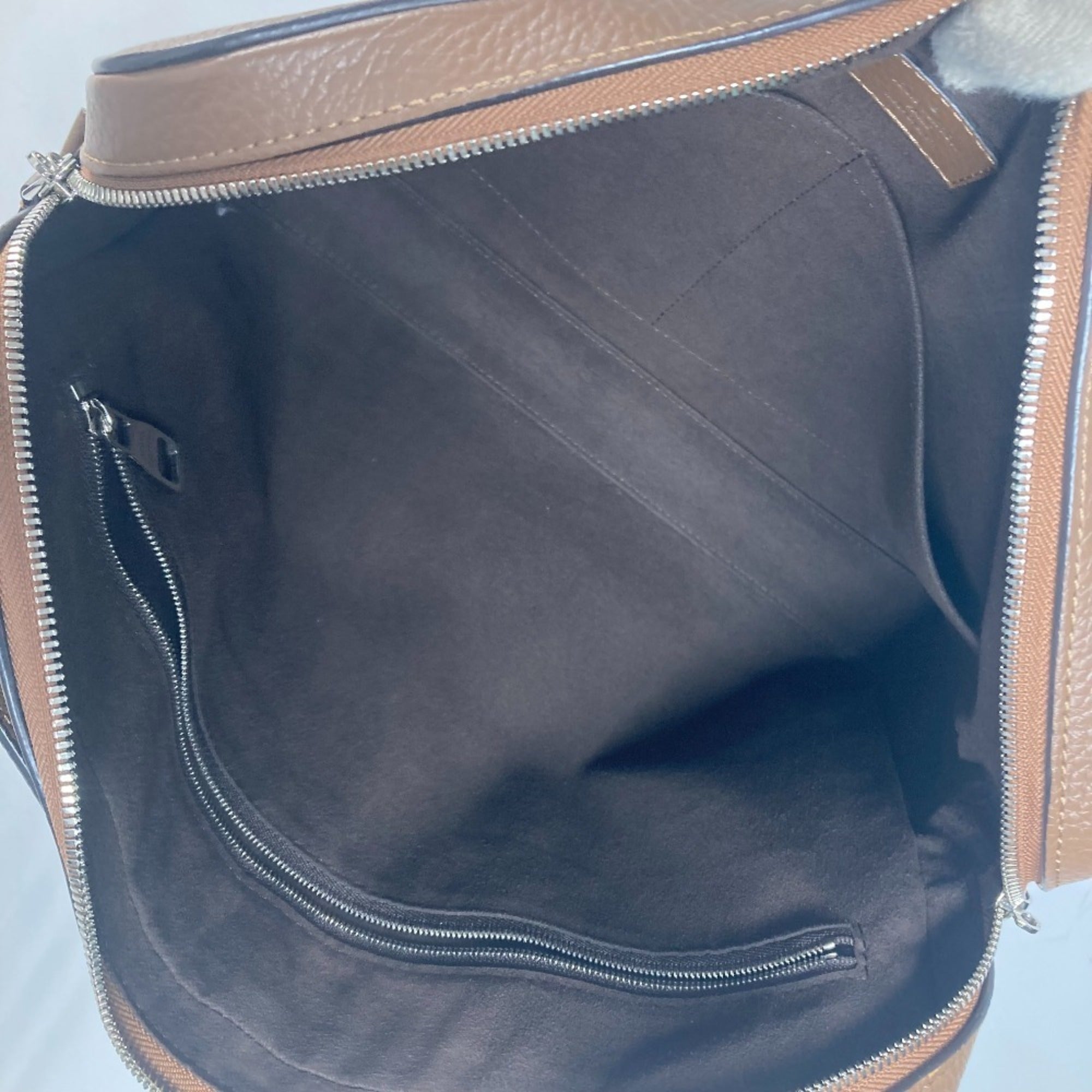 Louis Vuitton Brown Leather Briefcase Handbag Tote Bag (Pre-Owned)