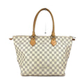 Louis Vuitton White Damier Azur Shoulder Bag Tote Bag (Pre-Owned)