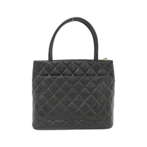 Chanel Black Grained Calfskin Handbag (Pre-Owned)