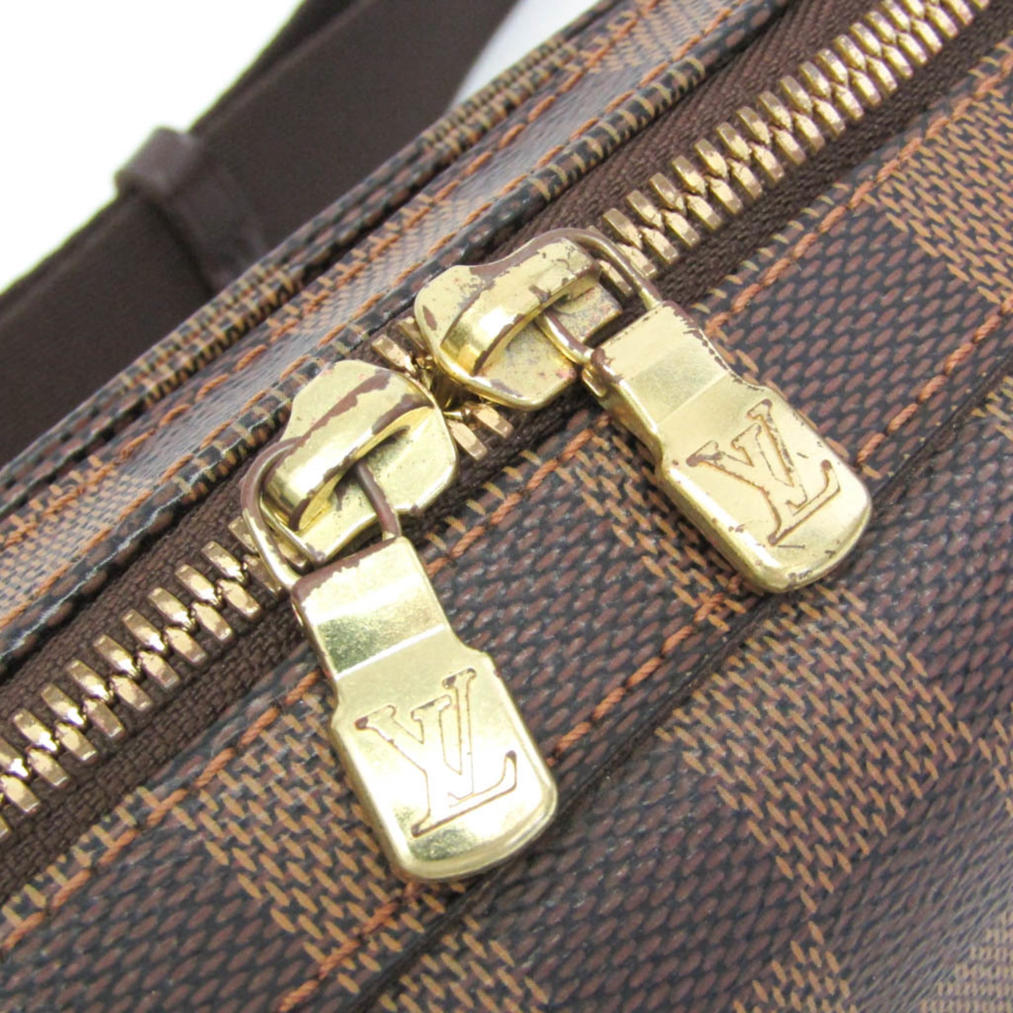 Louis Vuitton Geronimos Waist Bag Damier Brown Canvas Shoulder Bag Bag (Pre-Owned)