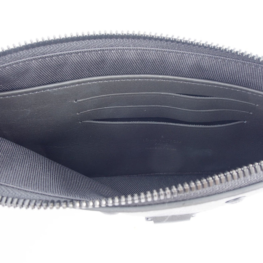 Louis Vuitton Black Monogram Shadow Clutch Bag Pochette (Pre-Owned)
