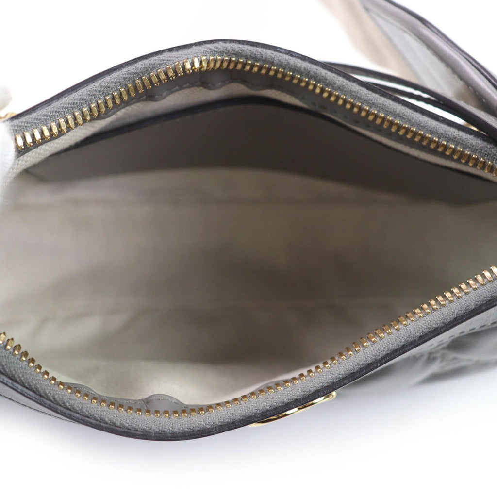 Gucci Gray Leather Handbag Shoulder Bag (Pre-Owned)