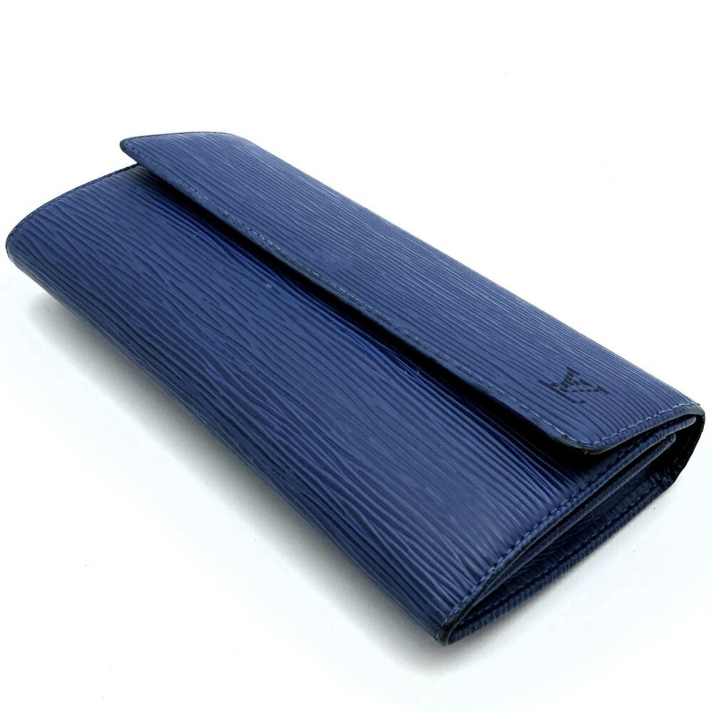 Louis Vuitton Navy Epi Leather Long Wallet (Tri-Fold) (Pre-Owned)