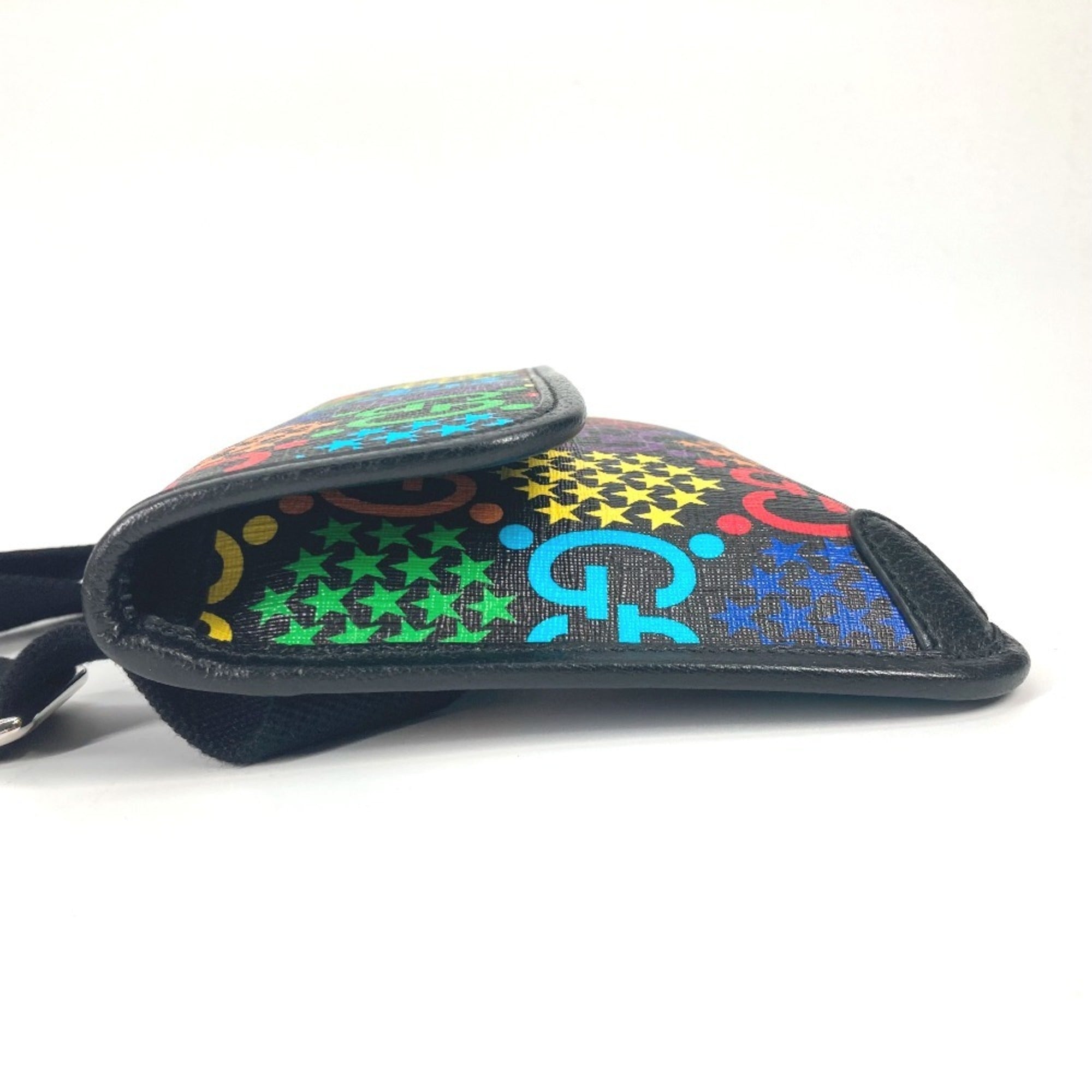 Gucci Black Multi-Color Leather Pvc Shoulder Bag Sling Bag (Pre-Owned)