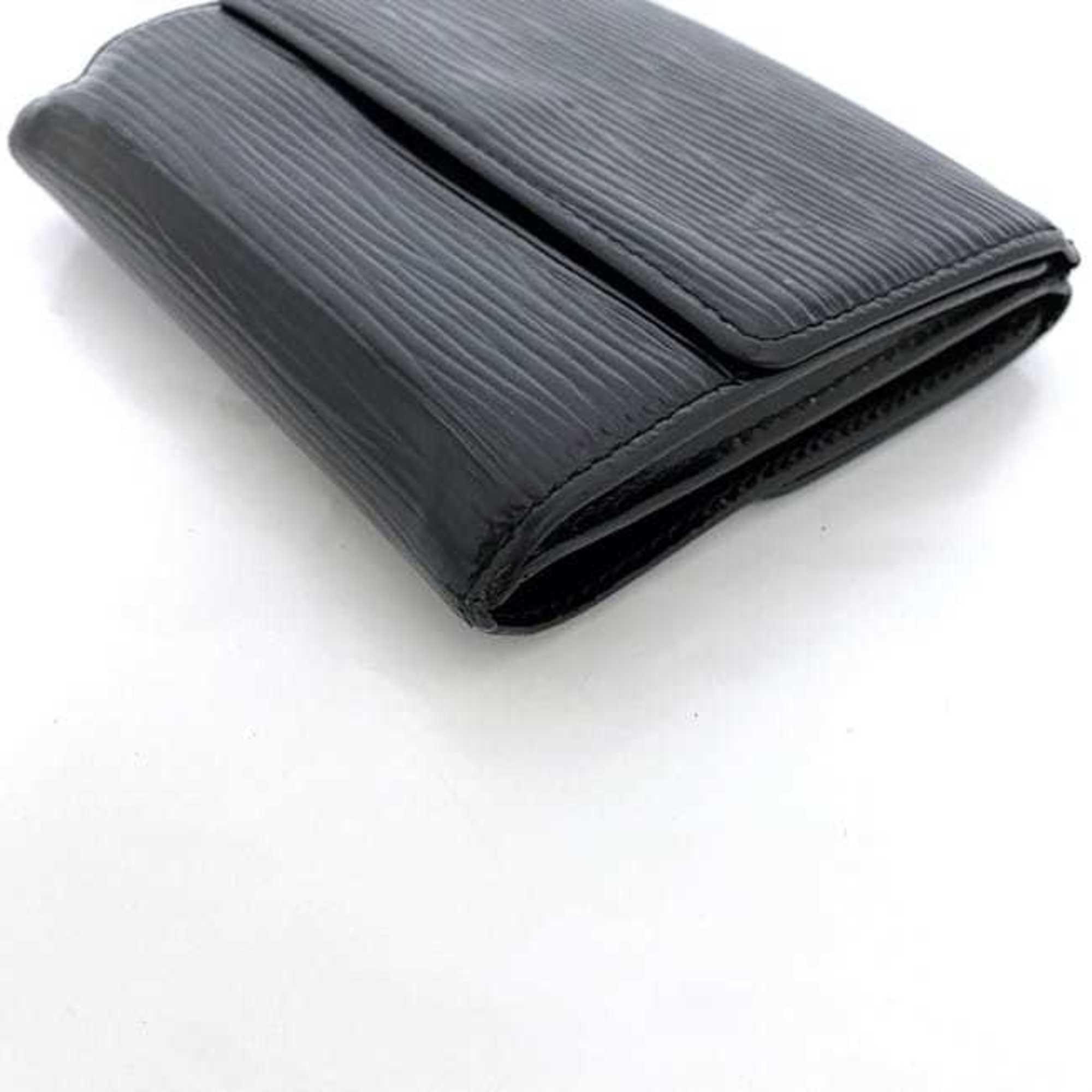 Louis Vuitton Black Noir Epi Leather Wallet (Tri-Fold) (Pre-Owned)