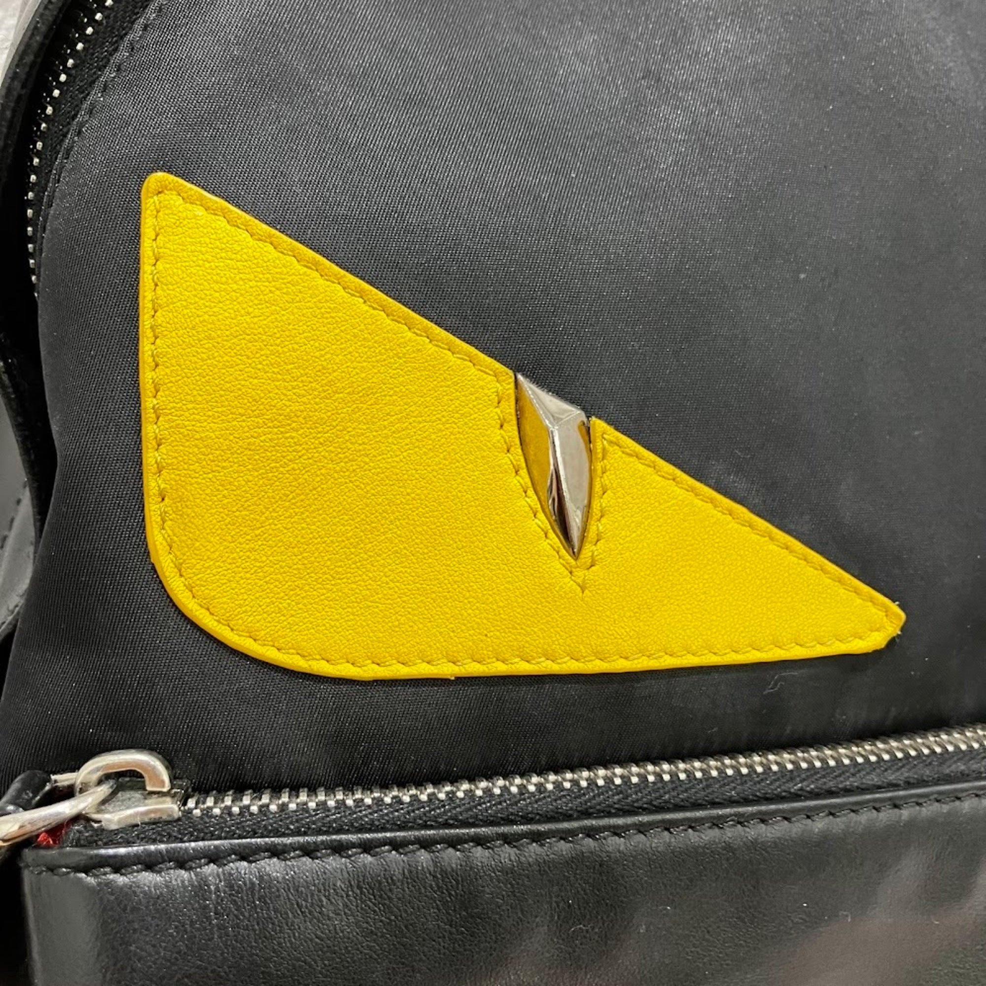 Fendi Black Nylon Leather Backpack (Pre-Owned)