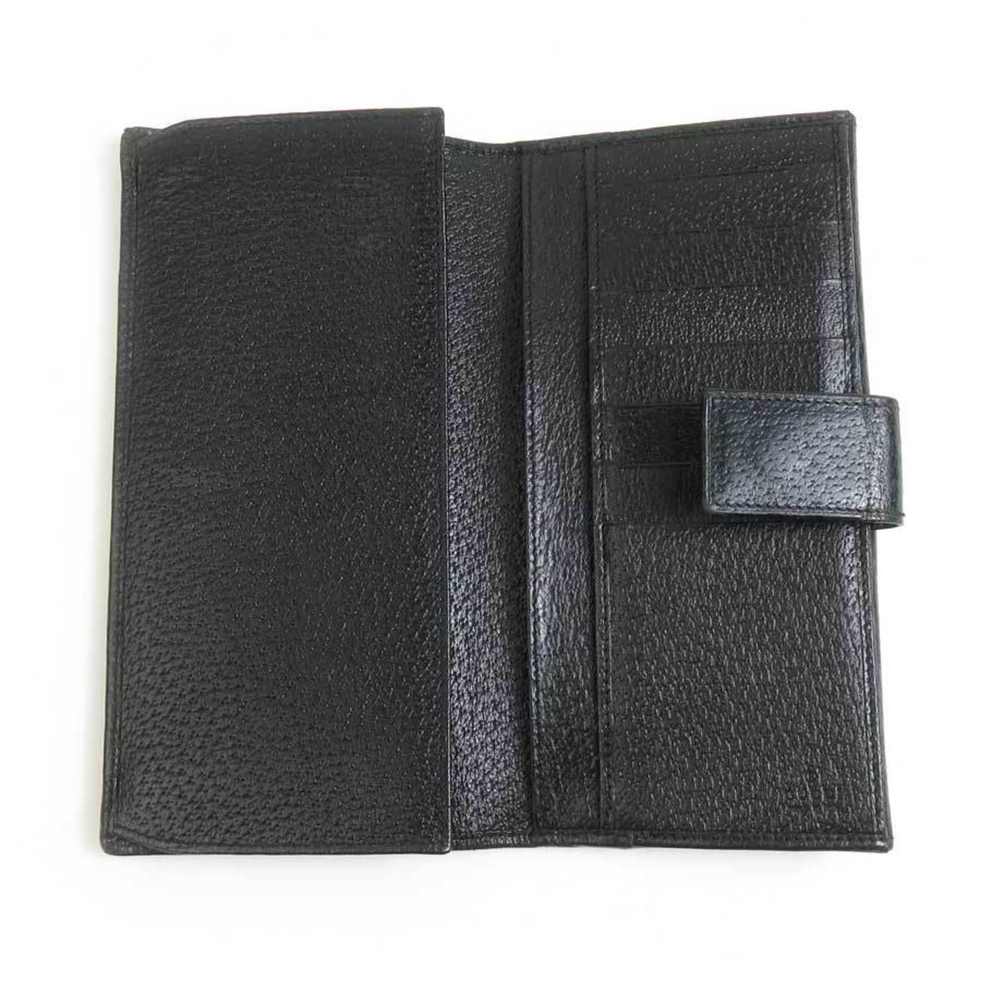 Gucci Black Leather Long Wallet (Bi-Fold) (Pre-Owned)