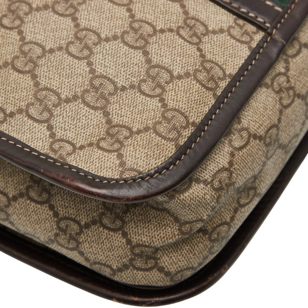 Gucci Beige Multi-Color Pvc Leather Shoulder Bag (Pre-Owned)